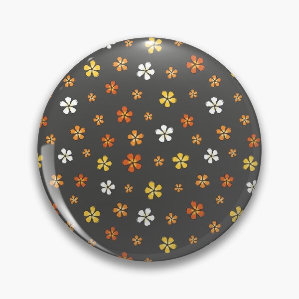 Item preview, Doodle orange and yellow Hibiscus flowers on gray background designed and sold by Meg M Studio.