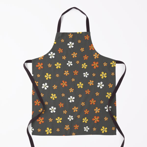 Item preview, Doodle orange and yellow Hibiscus flowers on gray background designed and sold by Meg M Studio.