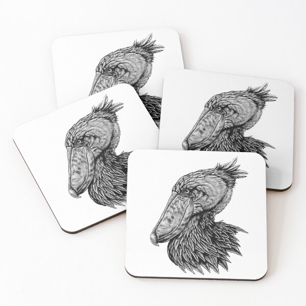 Item preview, Shoebill Stork Bird Ink Drawing designed and sold by MissJen.