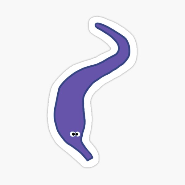 Vista previa del artículo con la obra «Gusano ondulado Morado», diseñado y vendido por REBDesignz.