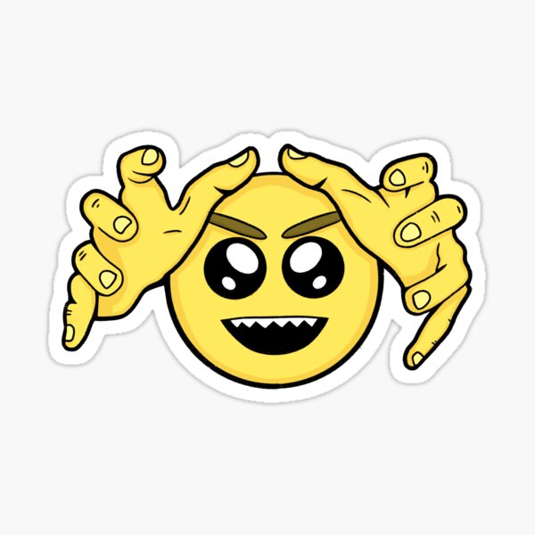Cursed Emoji Hand Stickers Redbubble