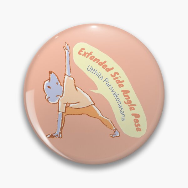Item preview, Extended side angle pose - Yoga Mouse - Peach and orange designed and sold by Dear-Koko.
