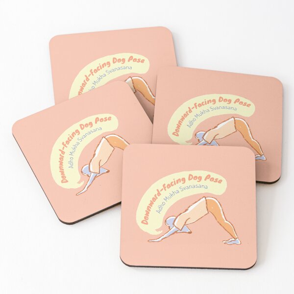 Item preview, Downward-facing dog pose - Yoga Mouse - Peach and orange designed and sold by Dear-Koko.