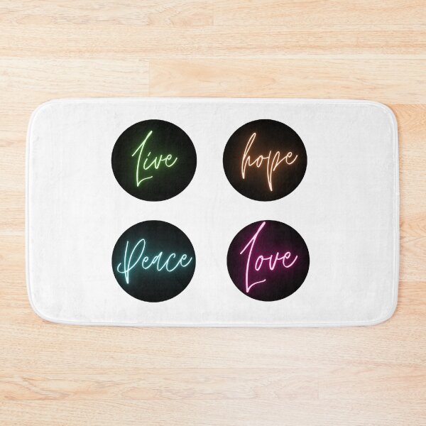Item preview, Live, Love, Hope, Peace- caption on black circles designed and sold by priyankajustine.
