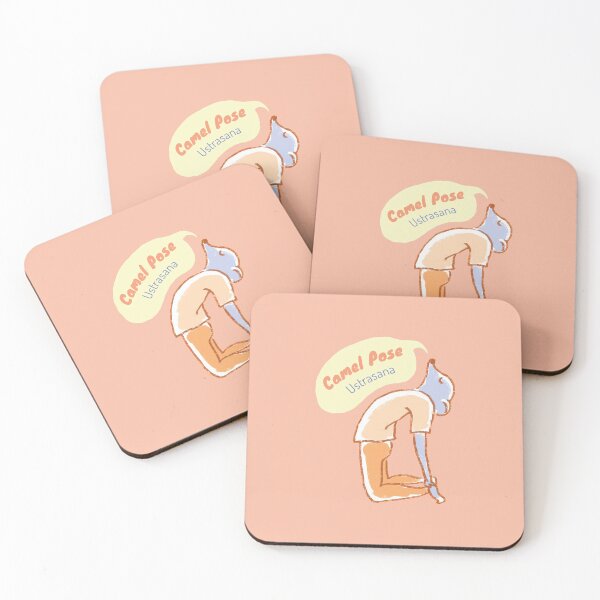 Item preview, Camel pose - Yoga Mouse - Peach and orange designed and sold by Dear-Koko.