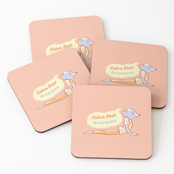 Item preview, Cobra pose - Yoga Mouse - Peach and orange designed and sold by Dear-Koko.