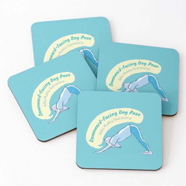 Item preview, Downward-facing dog pose - Yoga Mouse - Aqua and blue designed and sold by Dear-Koko.