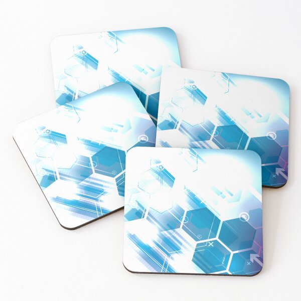 Item preview, Techno geometric Hexagon Gradient designed and sold by ellis-vinyasa.