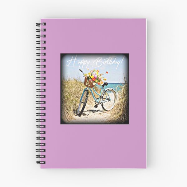 Item preview, Happy Birthday Floral Bicycle designed and sold by Radhika Rathore.