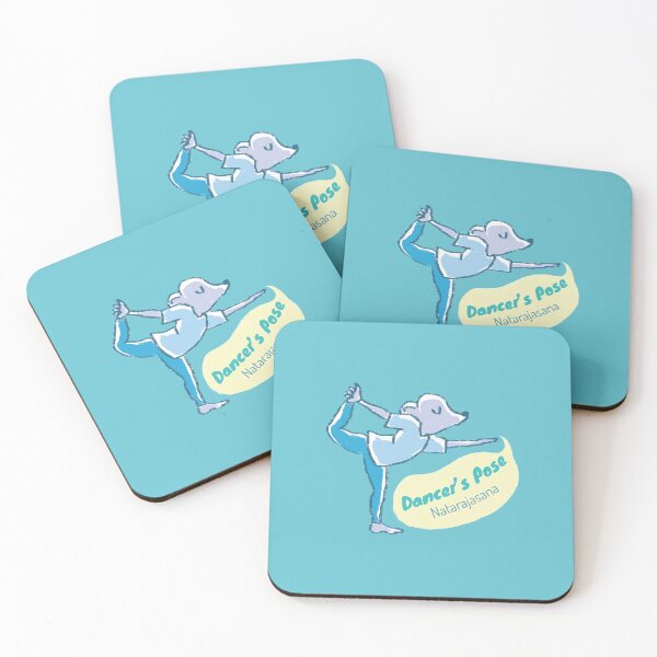 Item preview, Dancers pose - Yoga Mouse - Aqua and blue designed and sold by Dear-Koko.