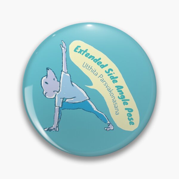 Item preview, Extended side angle pose - Yoga Mouse - Aqua and blue designed and sold by Dear-Koko.