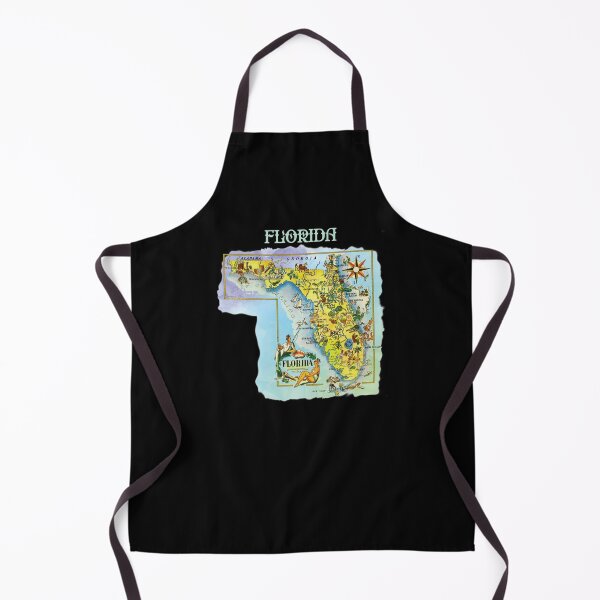 Item preview, Retro Florida Tourist Map,1940s Pictorial State Map  designed and sold by K. Scott  Teeters.