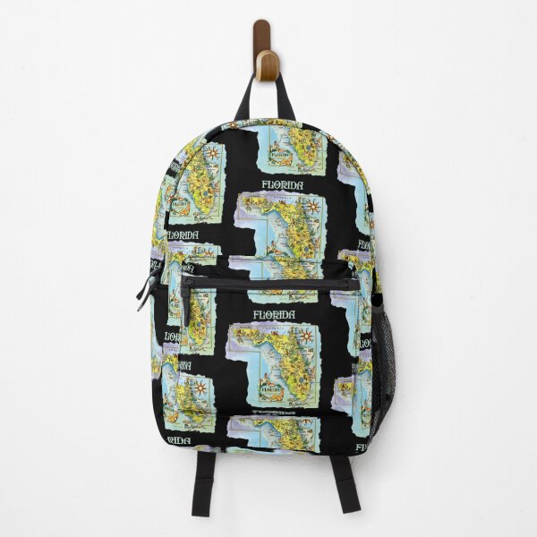 Item preview, Retro Florida Tourist Map,1940s Pictorial State Map  designed and sold by K. Scott  Teeters.