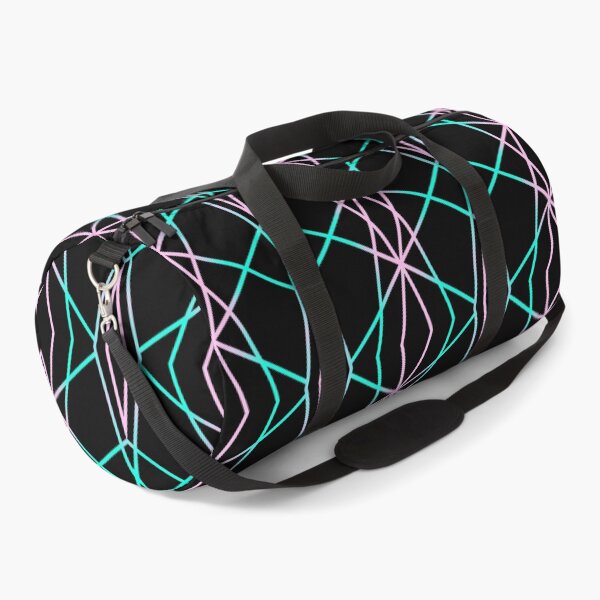 80's Neon Geometric Pattern Duffle Bag