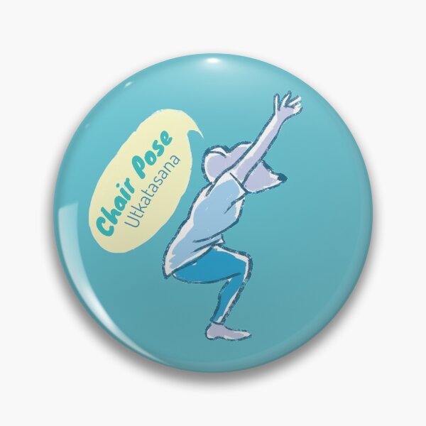 Item preview, Chair pose - Yoga Mouse - Aqua and blue designed and sold by Dear-Koko.