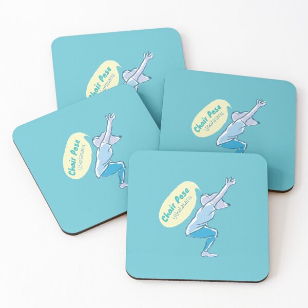 Item preview, Chair pose - Yoga Mouse - Aqua and blue designed and sold by Dear-Koko.