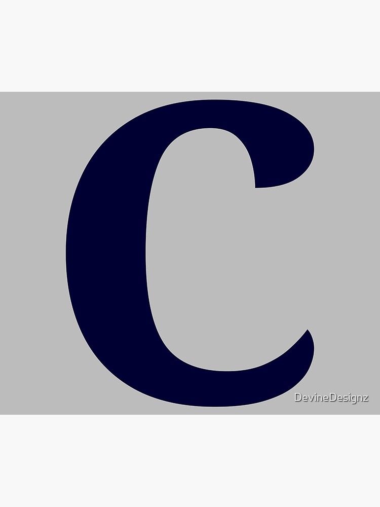 Navy Blue Color Letter C | Poster