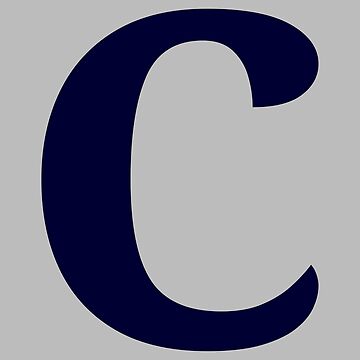 Blue Letter C - Blue - Sticker