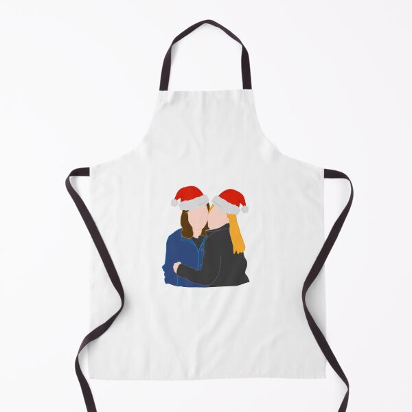 Item preview, Rose and Rosie Denim Jackets Lesbian Couple Santa Hats for christmas holidays xmas designed and sold by emcazalet.
