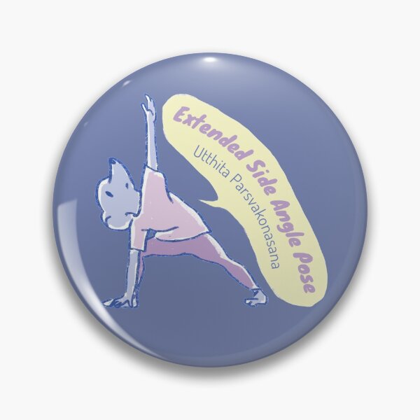 Item preview, Extended side angle pose - Yoga Mouse - Purple and pink designed and sold by Dear-Koko.