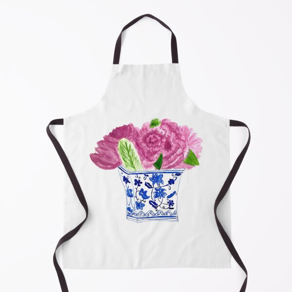 Item preview, Pink Flowers in Blue and White Vase designed and sold by BissyCollective.