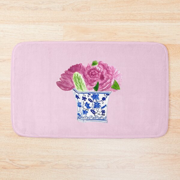 Item preview, Pink Flowers in Blue and White Vase designed and sold by BissyCollective.