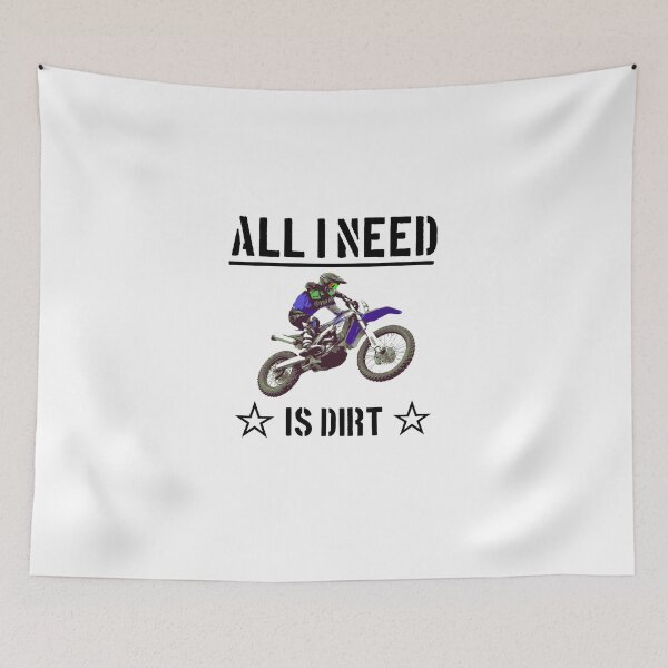 Item preview, All I Need Is Dirt - Bike Motocross Off-Roading - Vintage Motocross Retro Dirt Bike Silhouette gift designed and sold by Essakhi12.