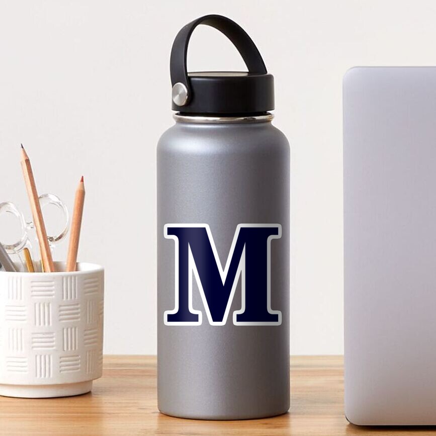 "Navy Blue Color Letter M" Sticker by DevineDesignz  Redbubble