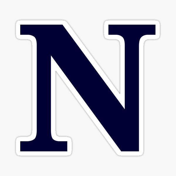 Navy Blue Color Letter N Sticker for Sale by DevineDesignz