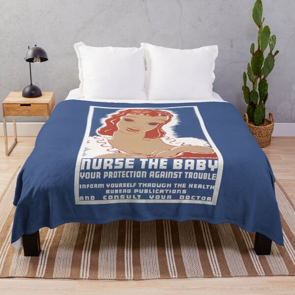 Item preview, Nurse The Baby Your Protection Against Trouble - WPA Circa 1938 designed and sold by warishellstore.