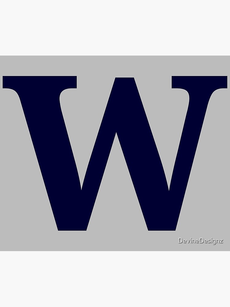 Navy Blue Color Letter W Poster for Sale by DevineDesignz