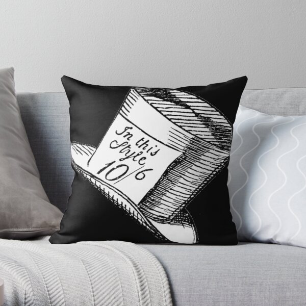 Alice in Wonderland Classic Mad Hatter Hat Throw Pillow