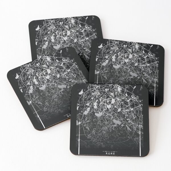 Item preview, Rome Black City Map designed and sold by 99designstudio.