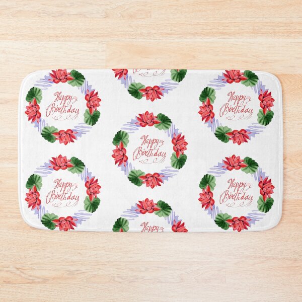 Item preview, Happy Birthday Red Lotus designed and sold by Radhika Rathore.