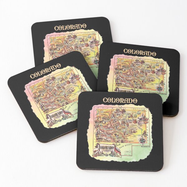 Item preview, Retro Colorado Tourist Map,1940s Pictorial State Map  designed and sold by K. Scott  Teeters.