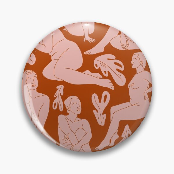 Item preview, Seated Nude (female figure and leaves) - rust designed and sold by ChelseyMagaoay.