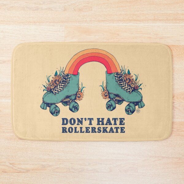Item preview, Don't Hate Rollerskate - Retro 70s Illustration - Color Variation 1 designed and sold by chrystakay.