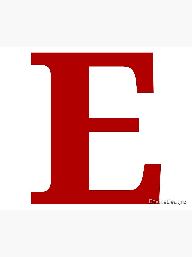 Red Color Letter E | Photographic Print