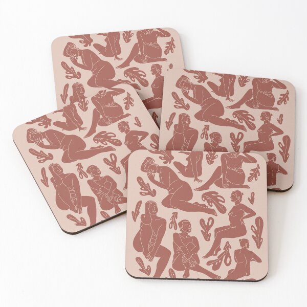 Item preview, Seated Nude (female figure and leaves) - rose designed and sold by ChelseyMagaoay.