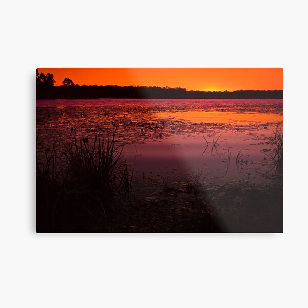 Lake Kurwongbah sunset Australia Metal Print