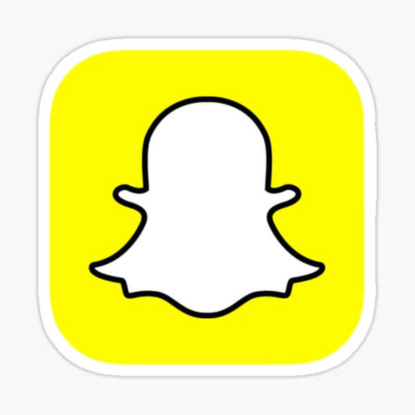 Snapchat logo Sticker for Sale by AxHdesigns