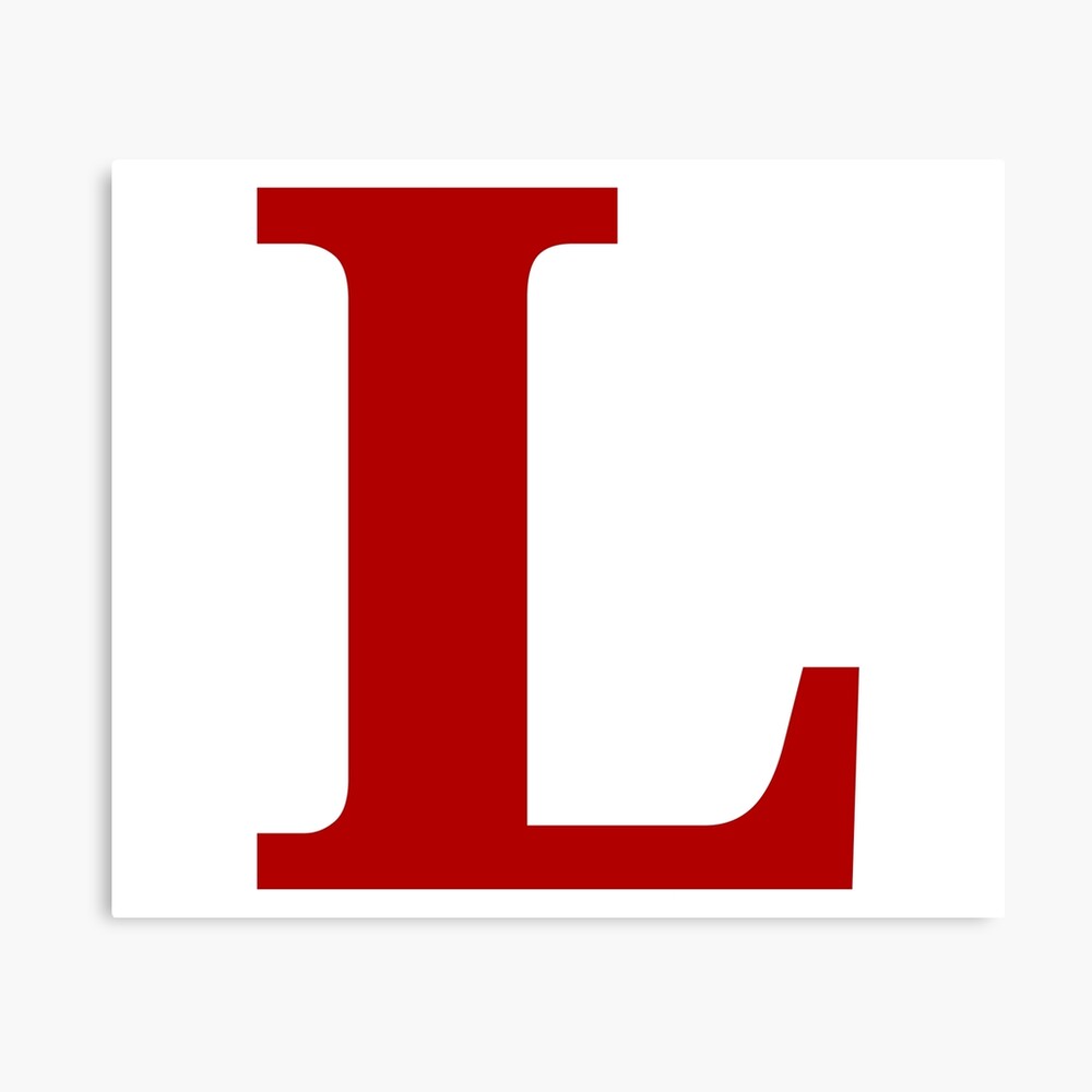 red color letter l photographic print by devinedesignz redbubble
