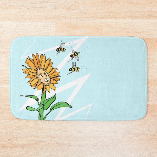 Item preview, Bees Attacking Sunflower designed and sold by Otter-Grotto.
