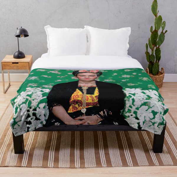 Frida Kahlo full Vogue cover photo Throw Blanket