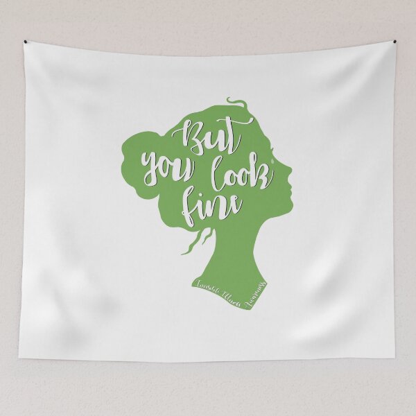 Item preview, But You Look Fine Woman Silhouette Green designed and sold by Elle  Hazlett.