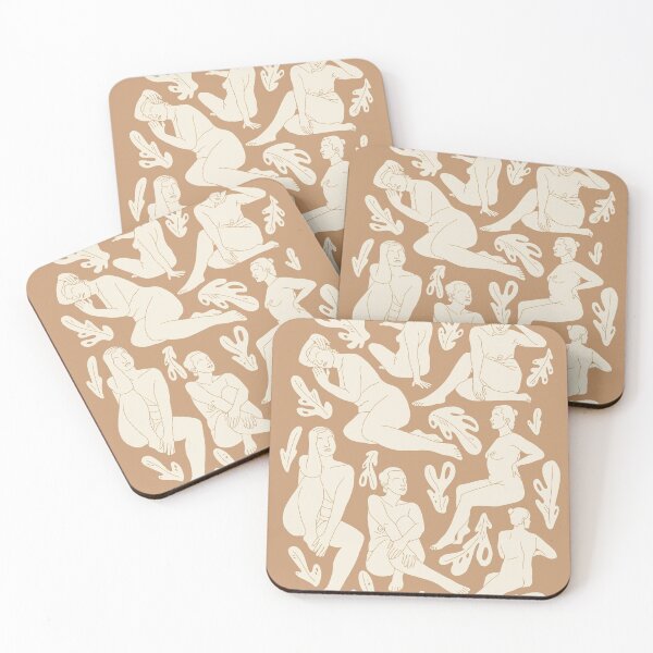 Item preview, Seated Nude (female figure and leaves) - golden  designed and sold by ChelseyMagaoay.