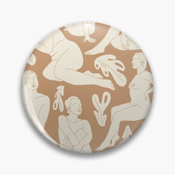 Item preview, Seated Nude (female figure and leaves) - golden  designed and sold by ChelseyMagaoay.
