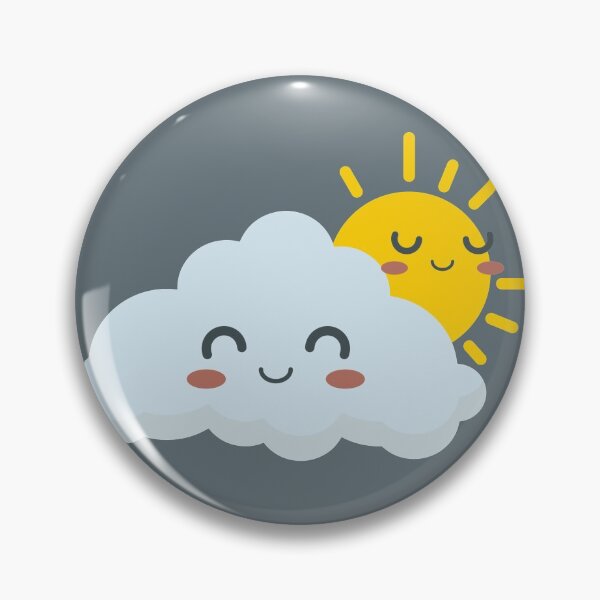 Item preview, Happy Kawaii Cloud and Sun designed and sold by vo1d-mind.