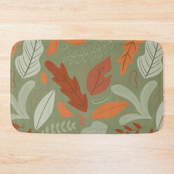 Item preview, Fall leaves pattern - green background designed and sold by PAVOCreative.