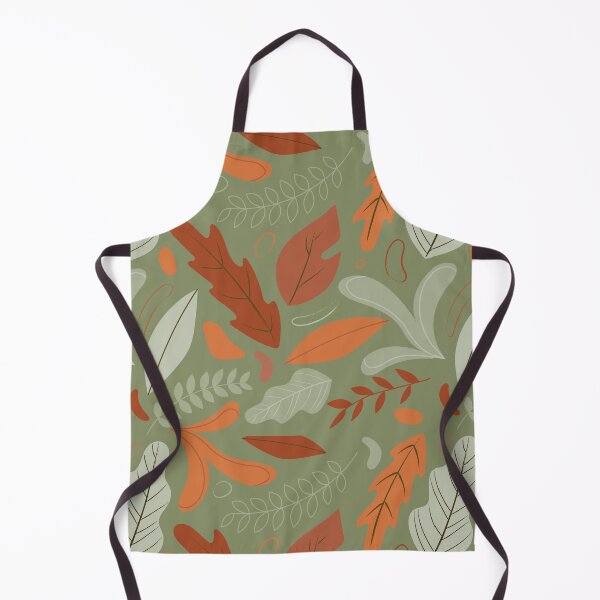 Item preview, Fall leaves pattern - green background designed and sold by PAVOCreative.